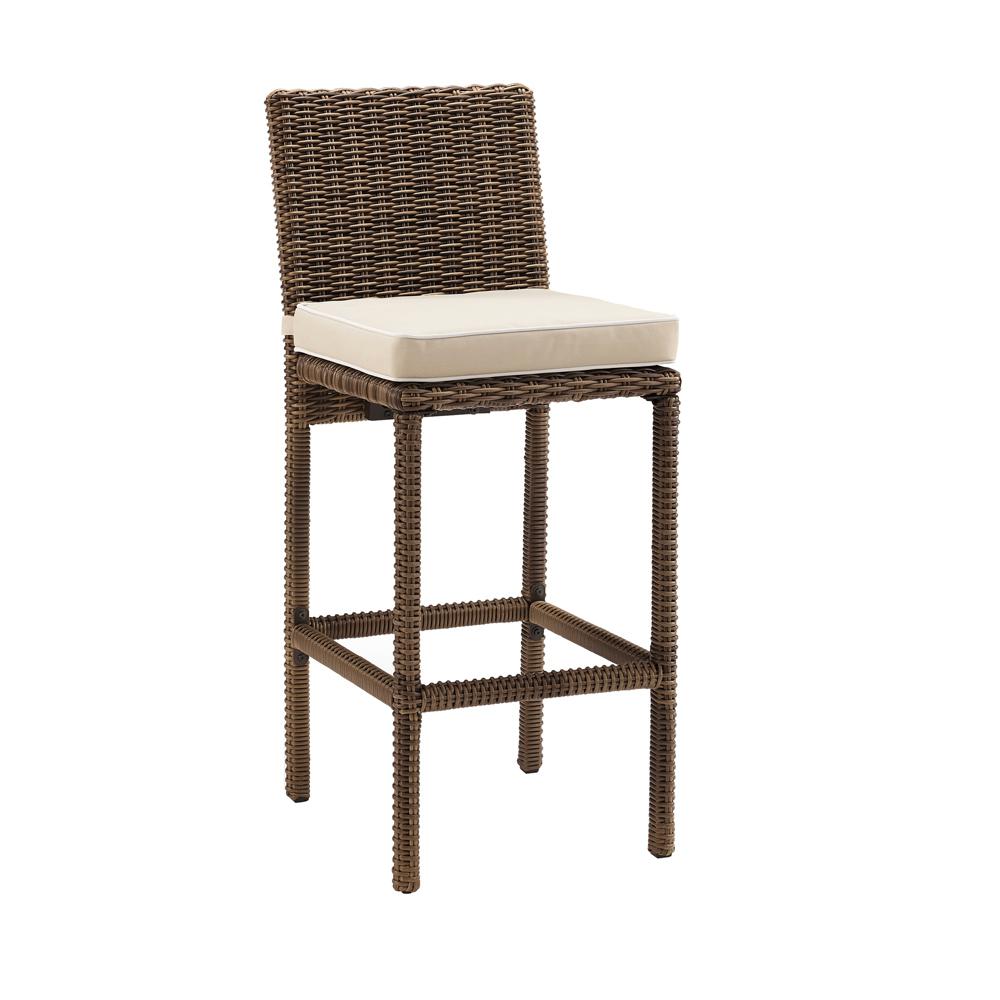 Crosley Bradenton Wicker Outdoor Bar Stools With Sand Cushions 2 Bradenton Wicker Outdoor Bar Stools With Sand Cushions 2 Pack
