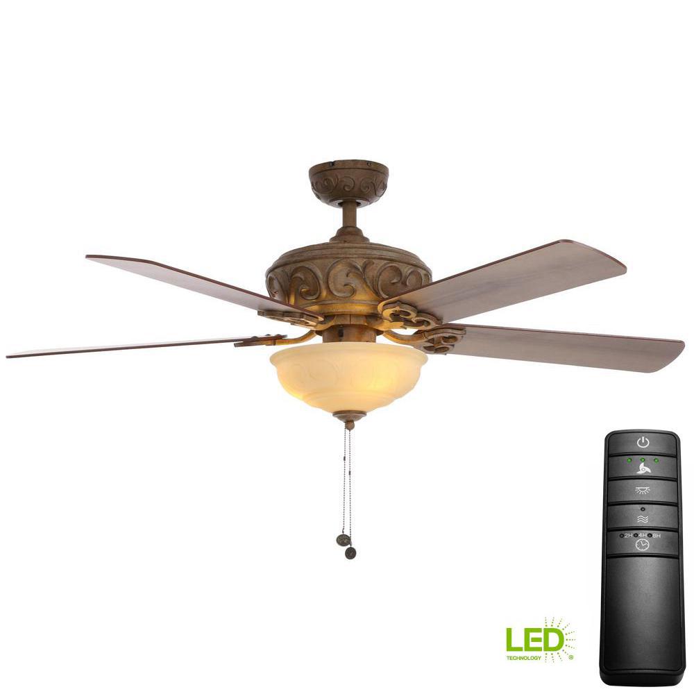 Large Room Best Rated Light Bulb S Included Ceiling Fans With Led Tuscan Bisque Ceiling Fan With Light Kit And Remote Control