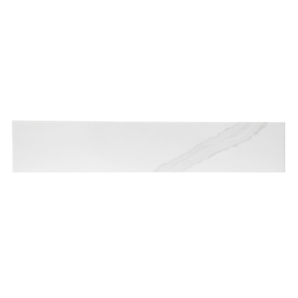 Home Decorators Collection 21.25 In. Quartz Sidesplash In Carrara White 