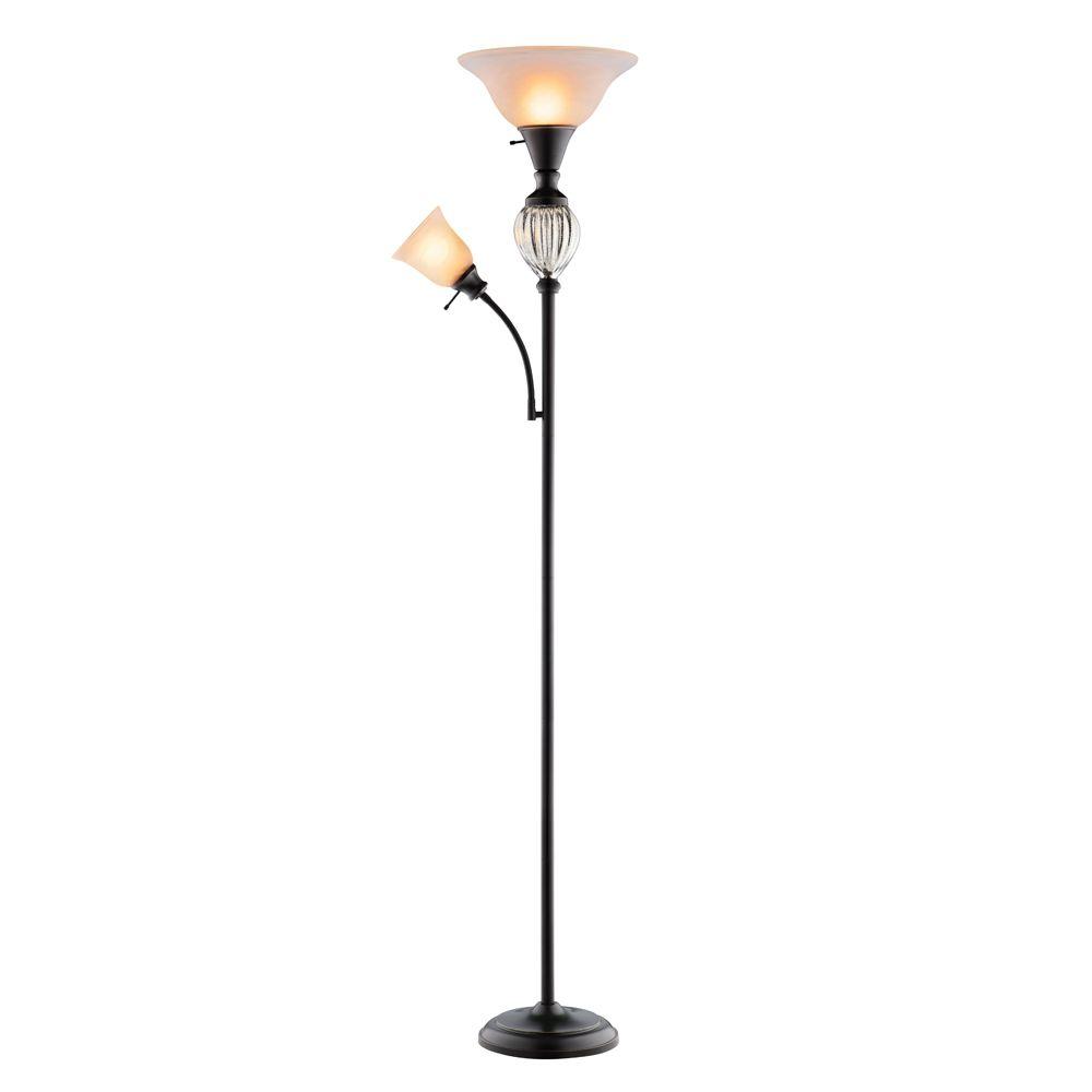 Hampton Bay Highgate 71.5 in. Oil Rubbed Bronze Mercury Glass Font