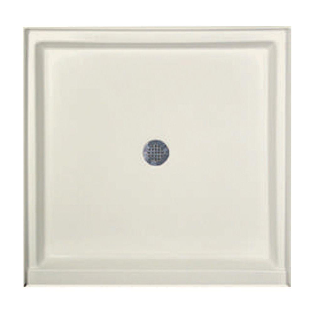 Shower Bases Pans Showers The Home Depot Single Threshold Shower Base In Biscuit