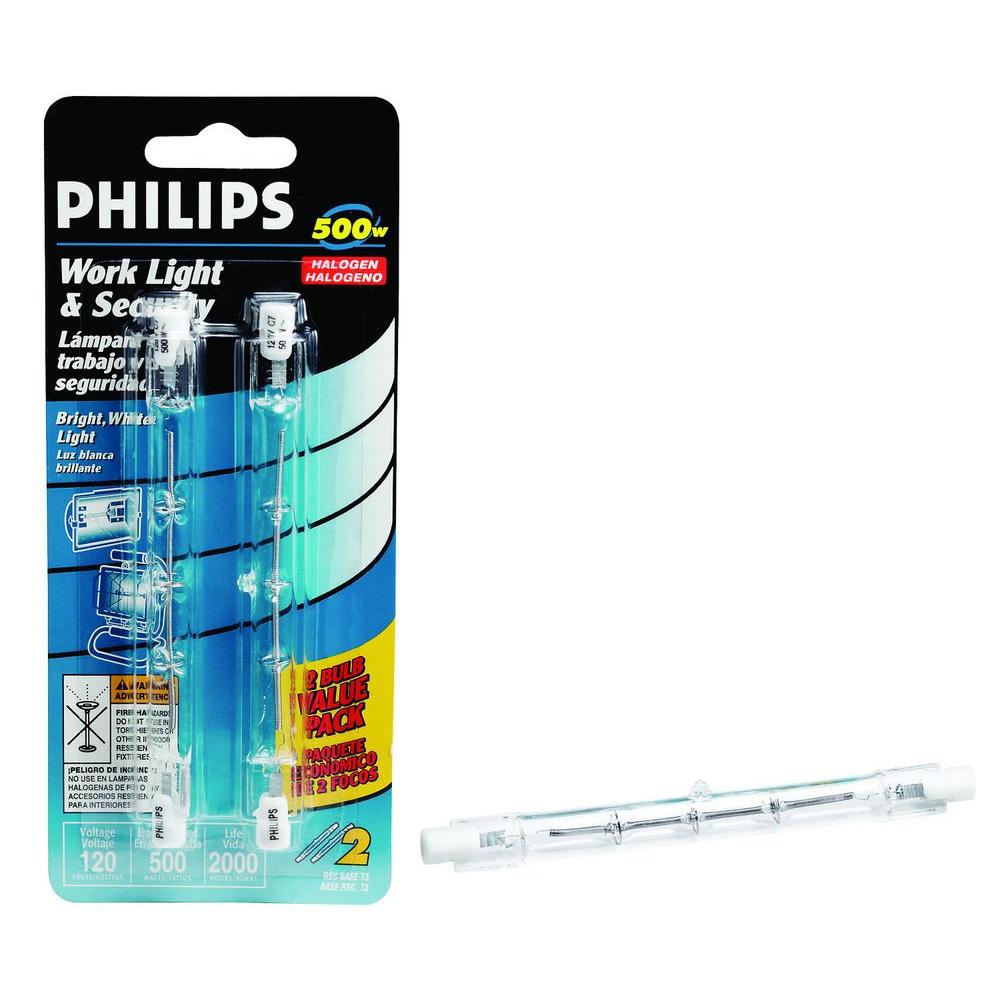Pack of 2 Phillips 415729 500 Watt T3 Halogan Lamp