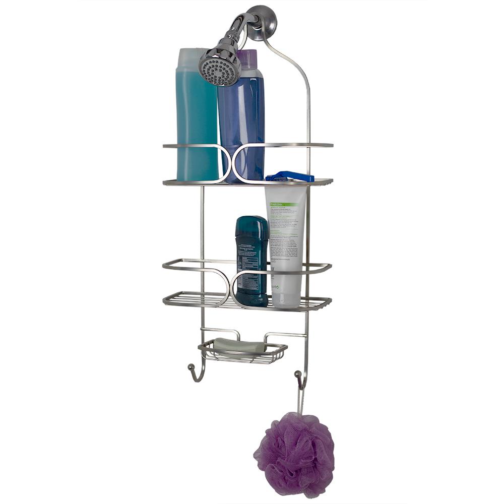 Essence Free Standing Shower Caddy In Satin Nickel