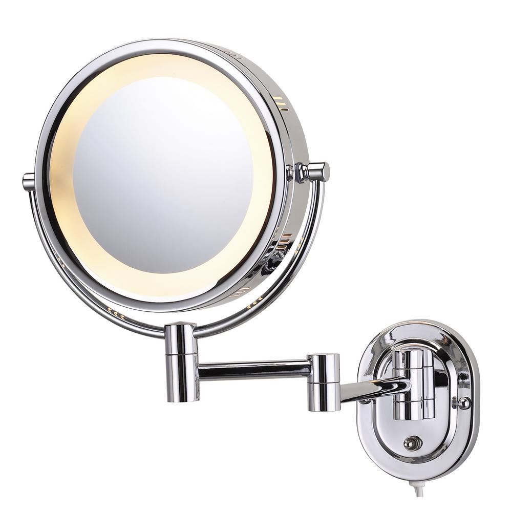 See All 8 In X Round Lighted Direct Wired Wall Mounted 7x And 15x Magnification Makeup Mirror Nickel Hlnsp8715d The Home Depot - 15x Lighted Makeup Mirror Wall Mount See All 8 In X Round Lighted Direct Wired Wall Mounted 7x And 15x Magnification Makeup Mirror Nickel Hlnsp8715d The Home Depot - 15x Lighted Makeup Mirror Wall Mount