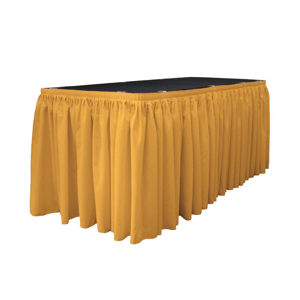 Polyester Poplin Fitted Tablecloth with Open Back Design (Gold, 72