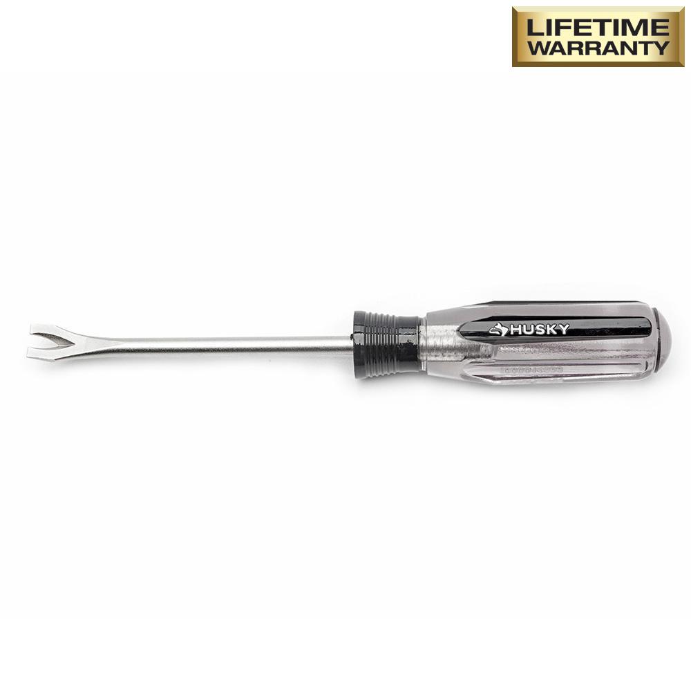 Round Shaft Tack Puller Screwdriver 4 in Small Nail Husky Tack Pulling