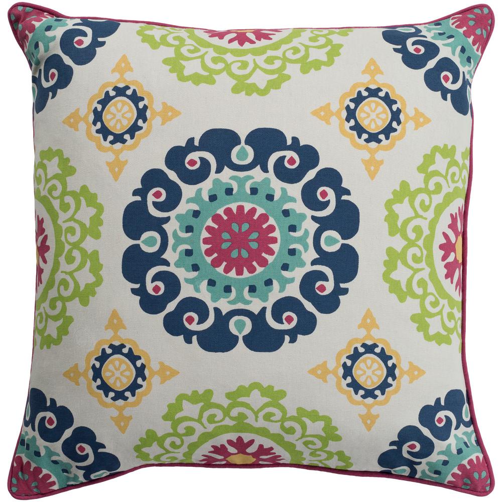 Artistic Weavers Albaer Navy Graphic Polyester 20 In X 20 In