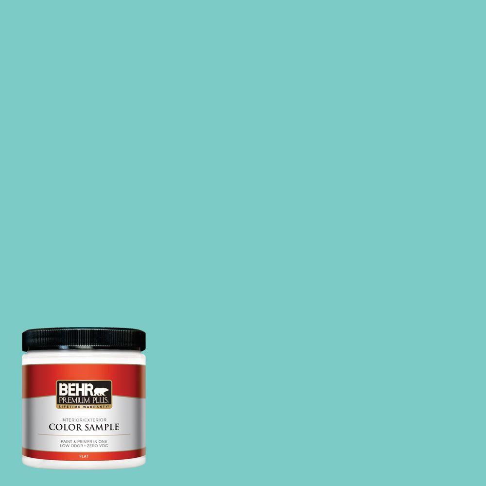 Behr Premium Plus 8 Oz Bic 39 Blue Green Gem Flat Interior Bic 39 Blue Green Gem Flat Interior