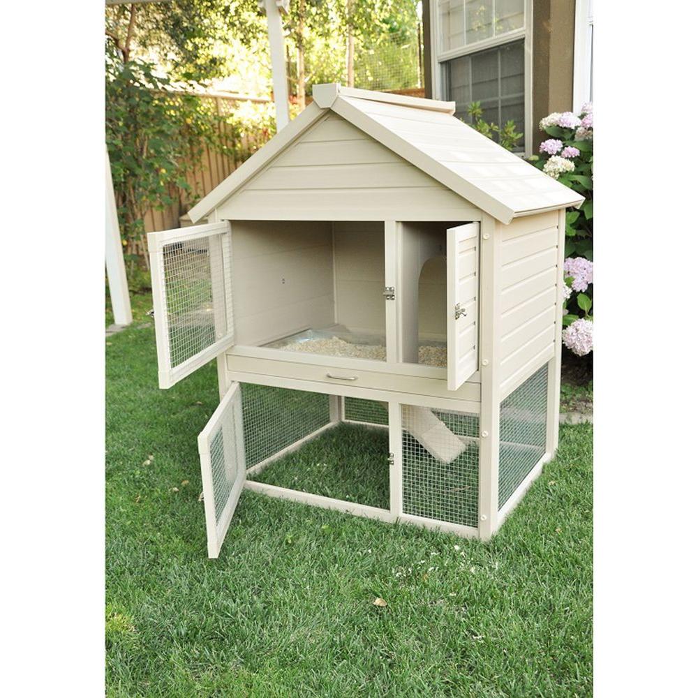 New Age Pet Ecoflex Huntington Two Level Rabbit Hutch Ecorh203 02