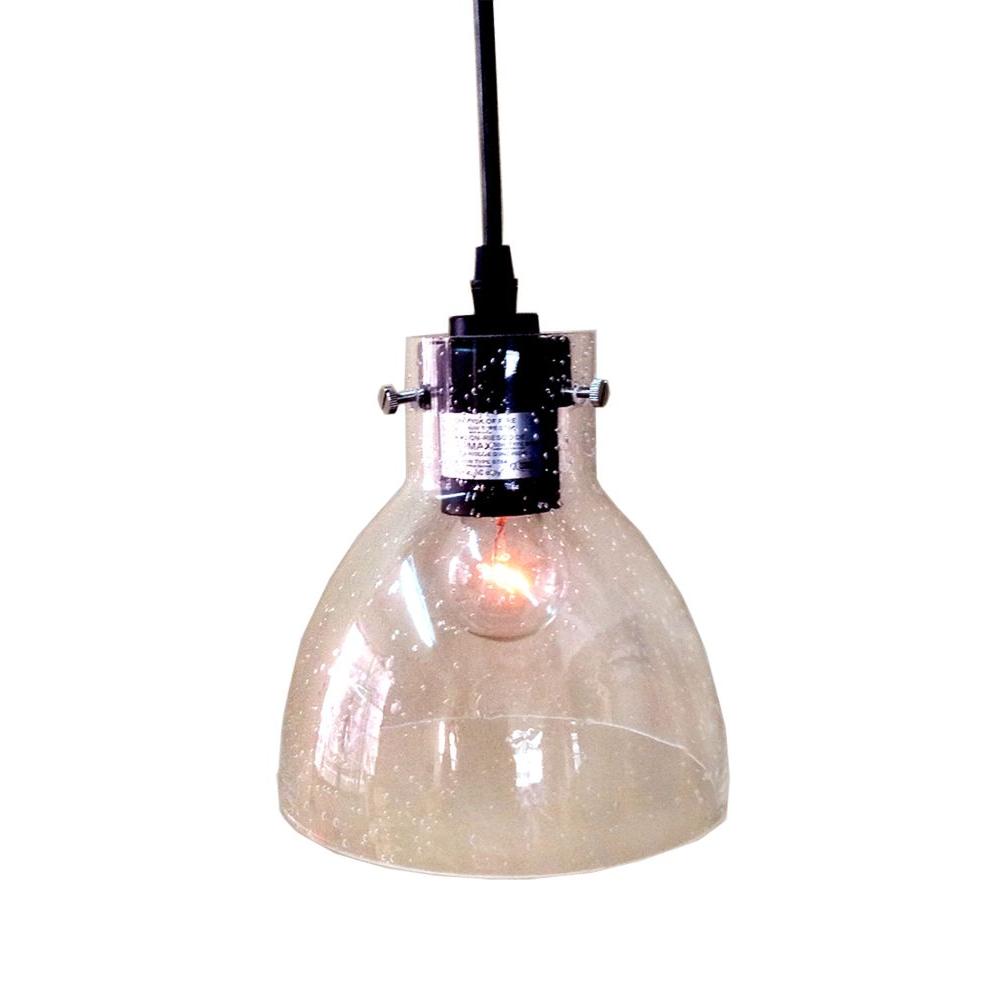 No Additional Accessories Lantern Pendant Lights Glenda Black Indoor Adjule Cord Glass Edison Pendant With Bulb
