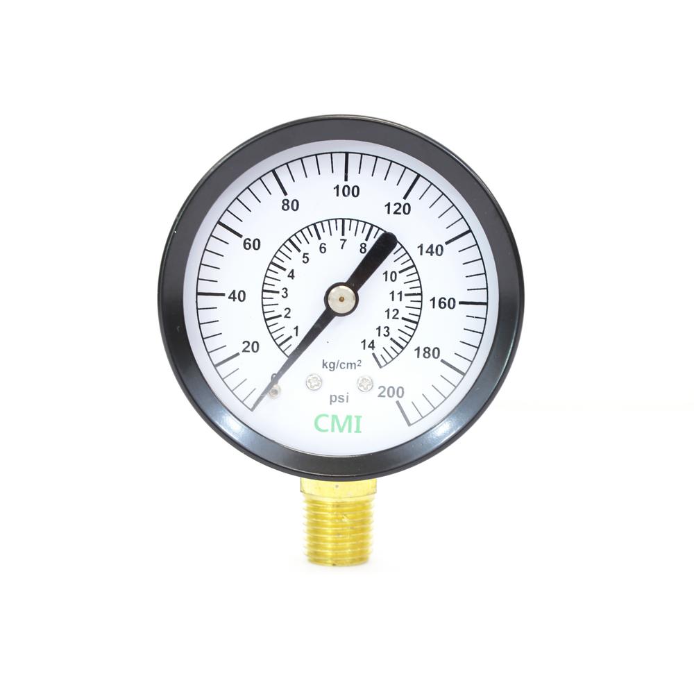 b test pressure alberta 2.5 Dial CMI in. 1/4 in. inc psi 200 Brass 0 NPT b test pressure alberta 2.5 Dial CMI in. 1/4 in. inc psi 200 Brass 0 NPT