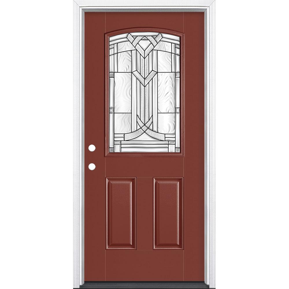 Red Black Doors With Glass Fiberglass Doors The Home Depot