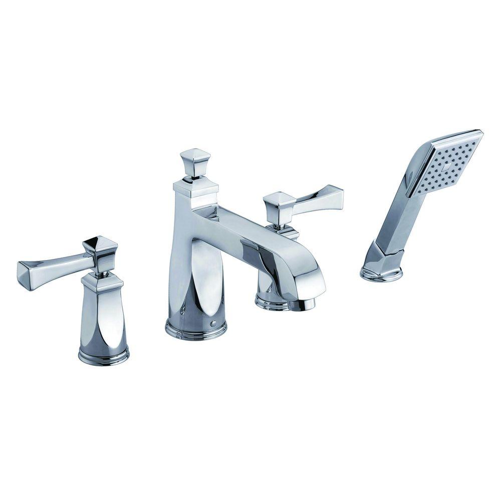 Yosemite Home Decor 2 Handle Deck Mount Roman Tub Faucet In Polished Yosemite Home Decor 2 Handle Deck Mount Roman Tub Faucet In Polished Chrome