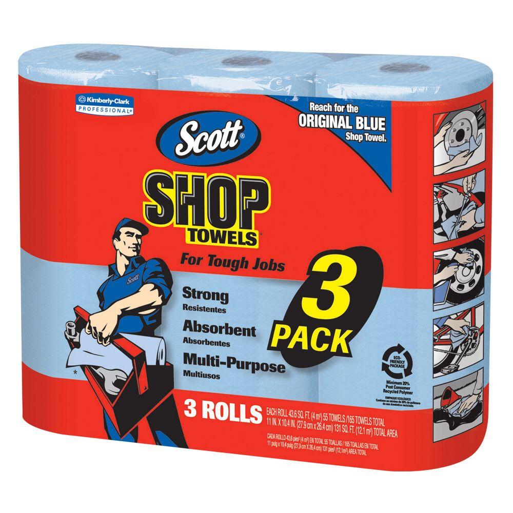 Scott Shop Towels (3 Rolls/Pack)-75143 - The Home Depot