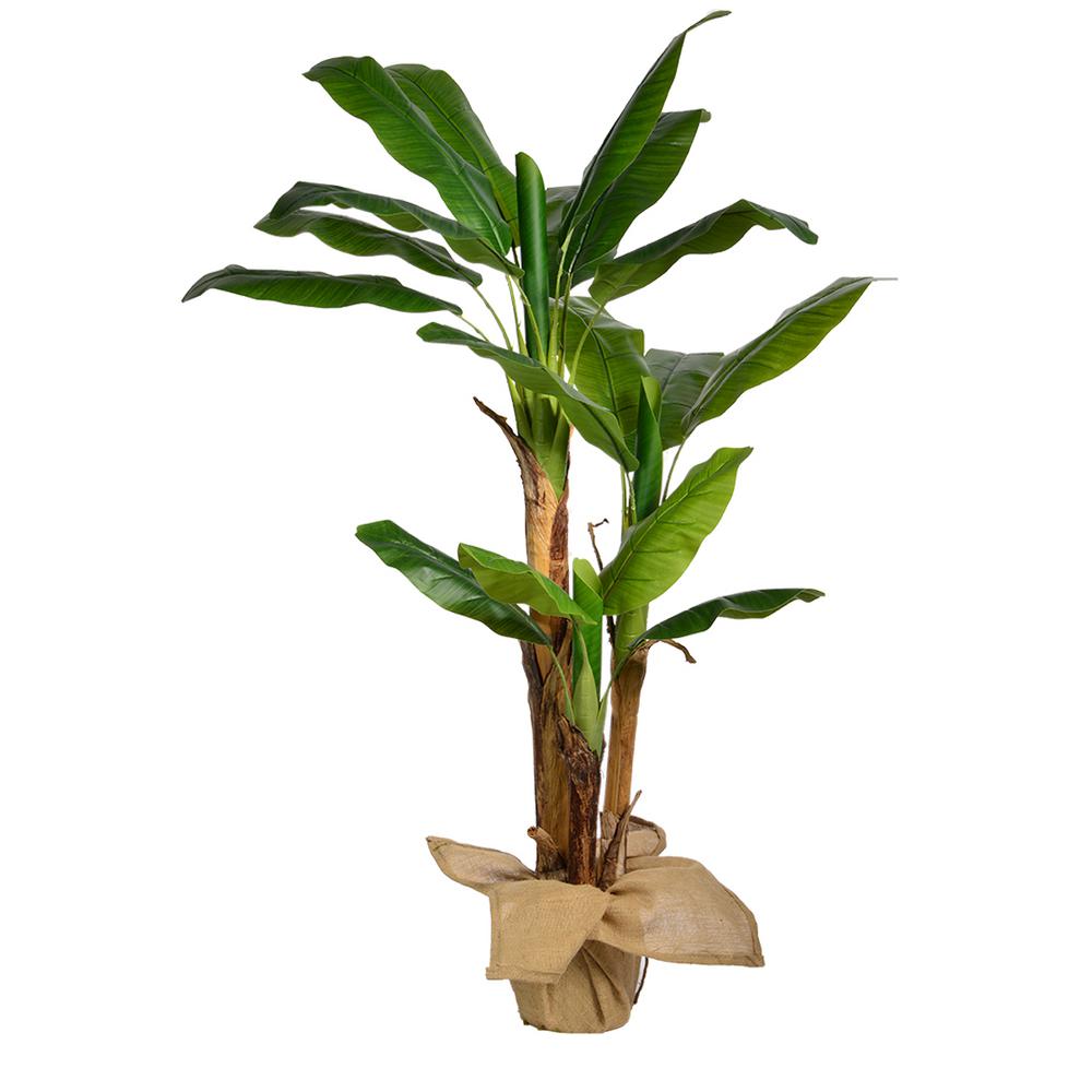 VINTAGE HOME 60 in.H Banana Tree Artificial Faux Decor with Burlap Kit