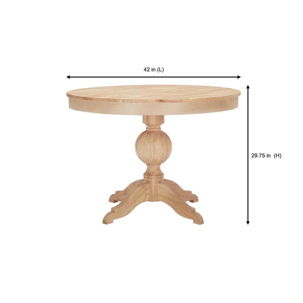 Stylewell Unfinished Wood Round, Round Wood Dining Table Pedestal Base
