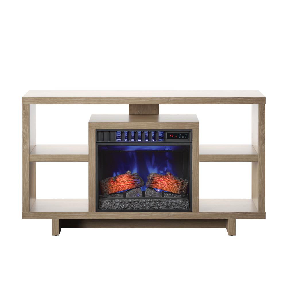 Twin Star Home 58 in. Freestanding Wooden ClassicFlame CoolGlow