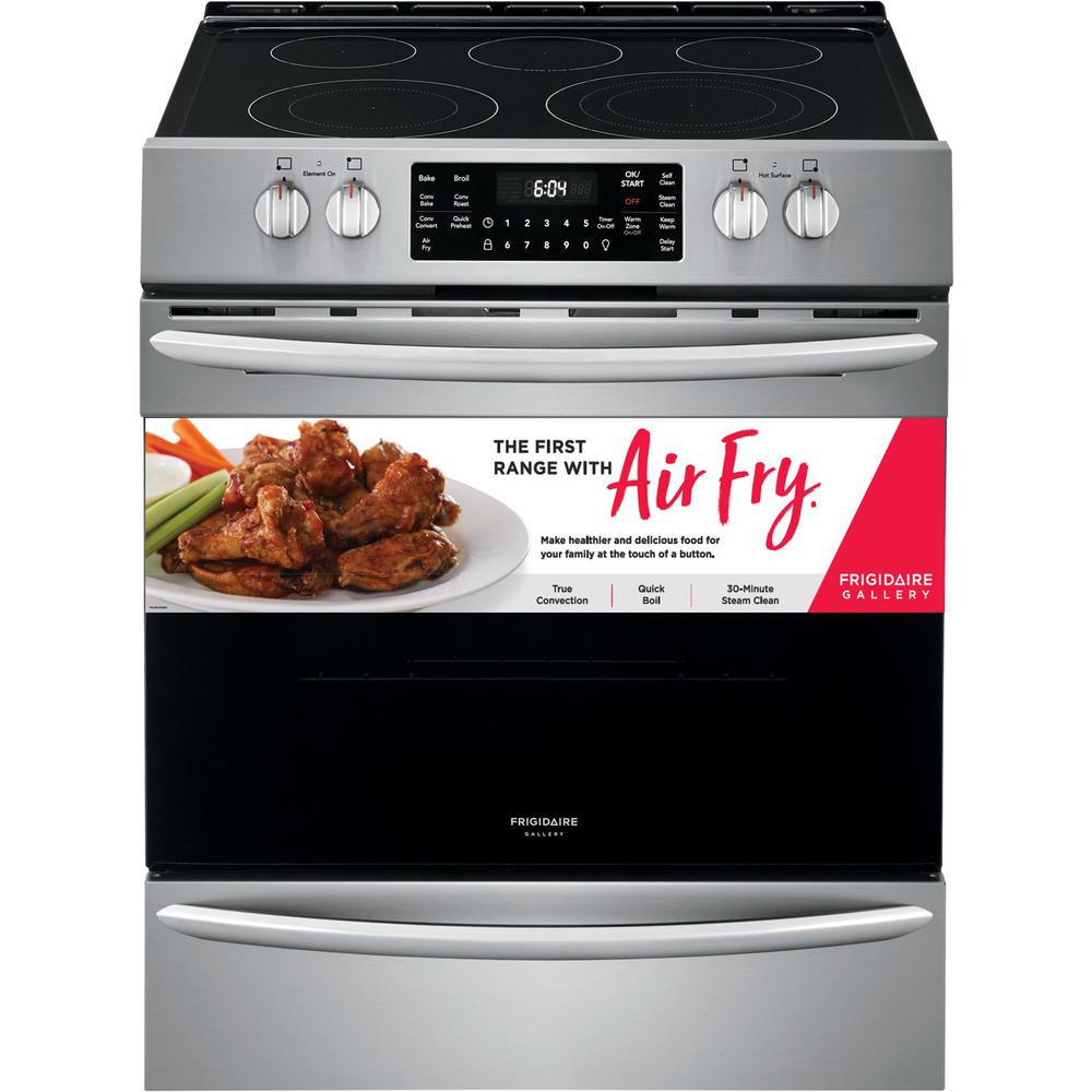 electric range with air fryer