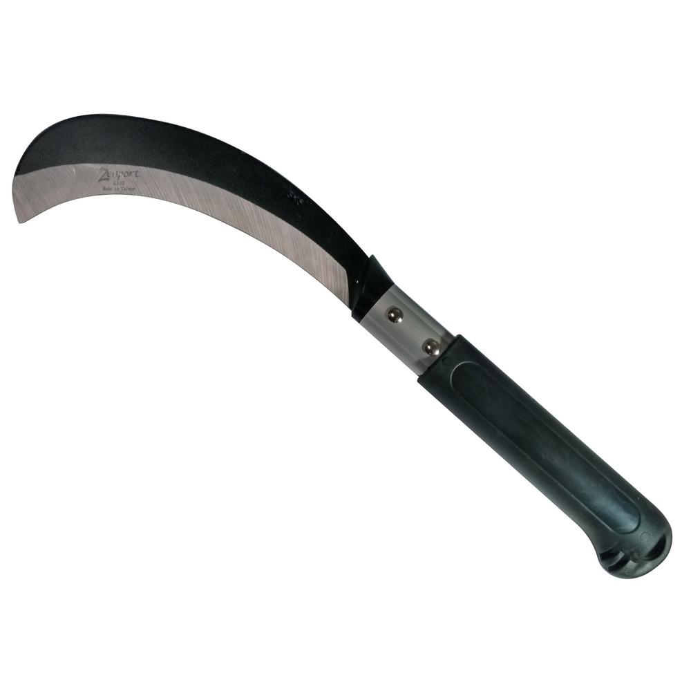 Zenport 8 in. Carbon Steel Blade with 8.5 in. Aluminum Handle Brush Clearing SickleK312 The
