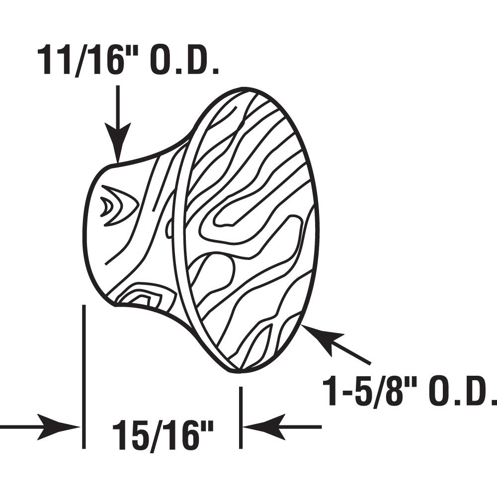 Prime Line Mill Bi Fold Door Pull Knob N 7298 The Home Depot