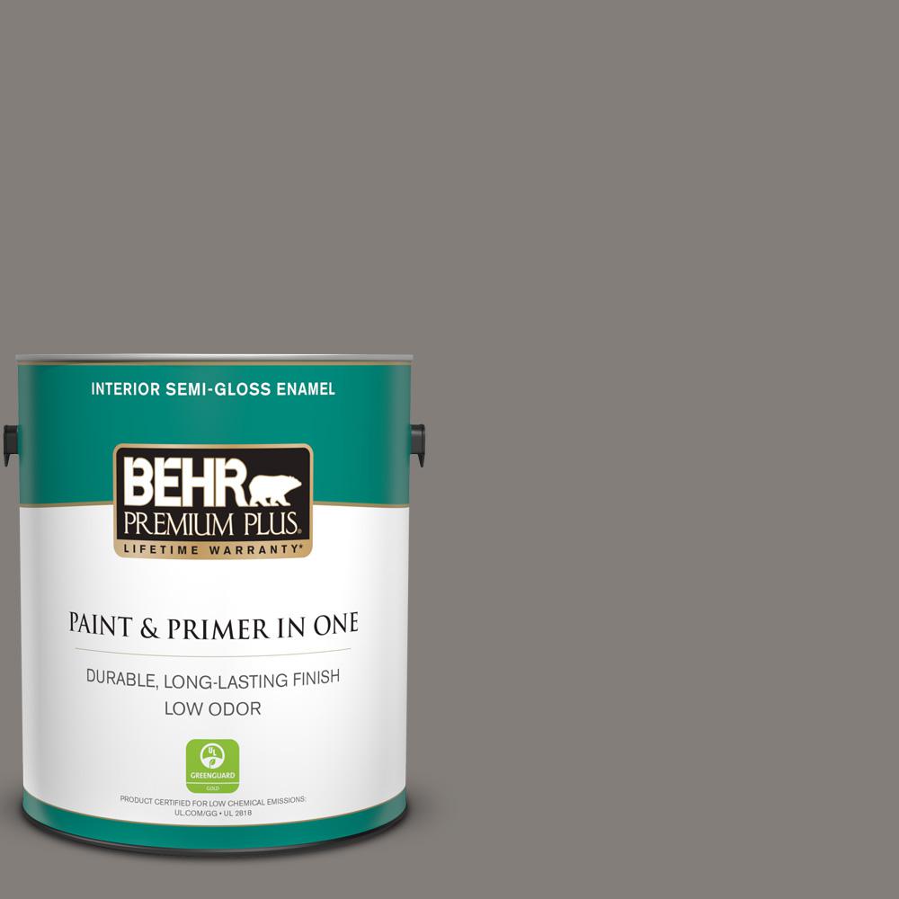 Reviews For Behr Premium Plus 1 Gal Ppu18 17 Suede Gray Semi Gloss Enamel Low Odor Interior Paint And Primer In One 330001 The Home Depot