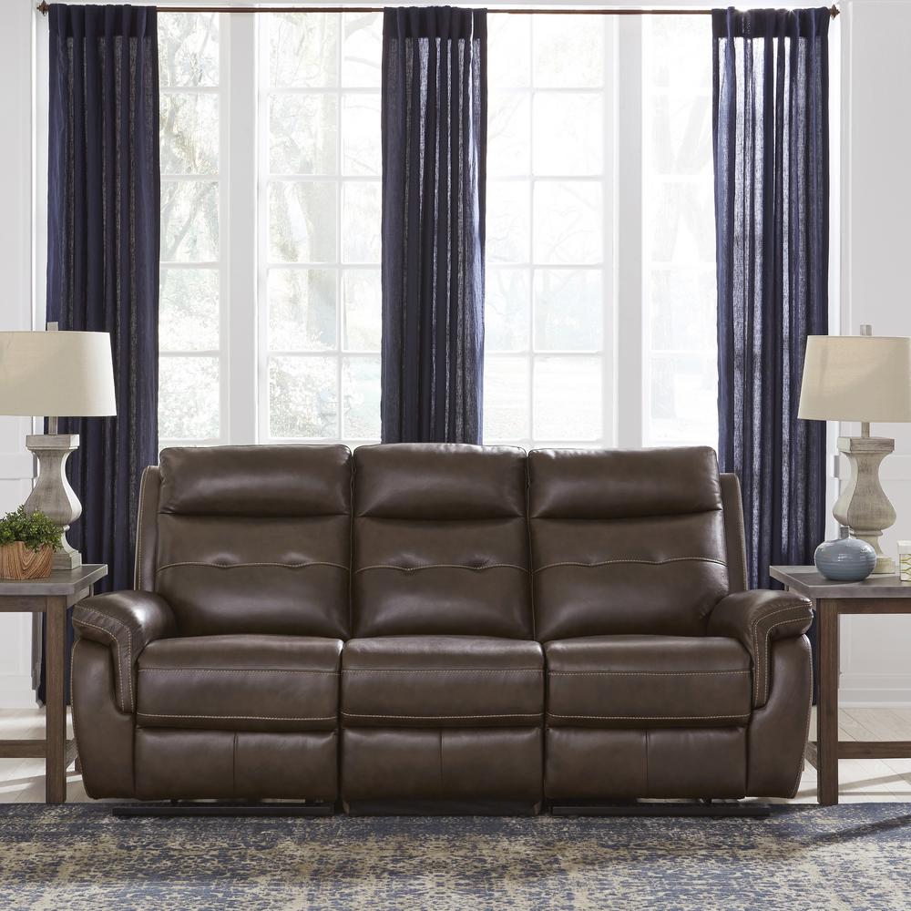 Cambridge Oxblood Telluride Leather Double Reclining Sofa 98528DRSOB