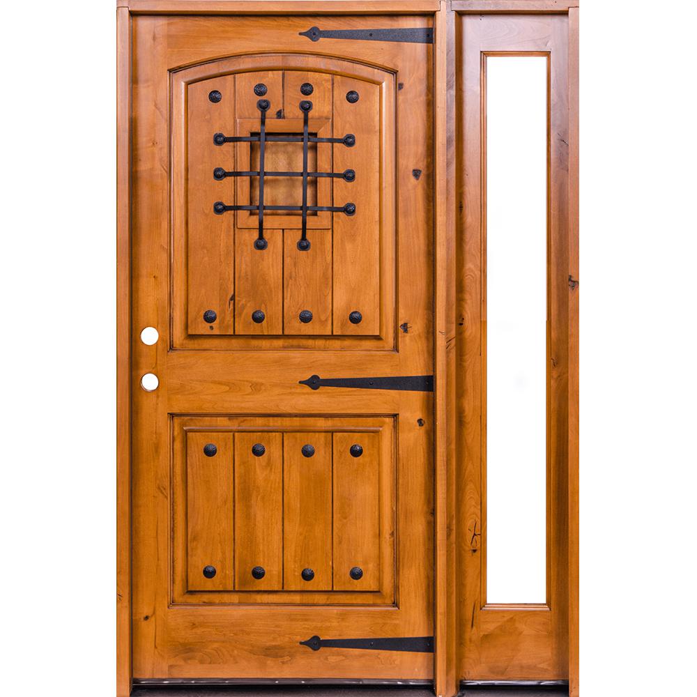 Krosswood Doors 50 in. x 96 in. Mediterranean Knotty Alder Arch