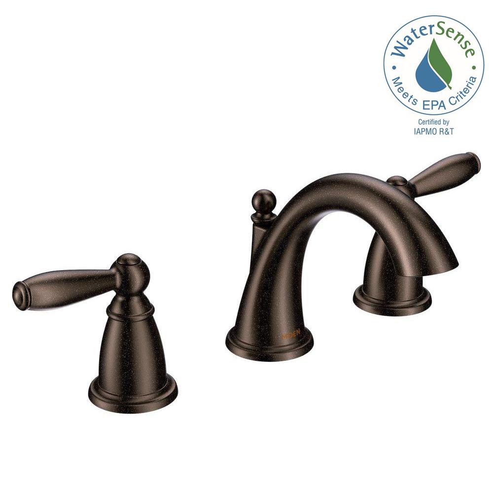 MOEN Brantford 8 In Widespread 2 Handle High Arc Bathroom Faucet