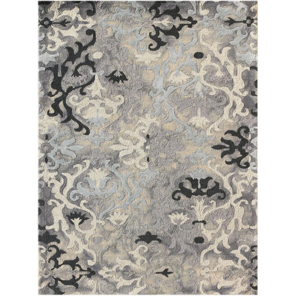 Amer Rugs Area The Home Depot Kannen Gray 7 Ft 6 In X 9 Rectangle