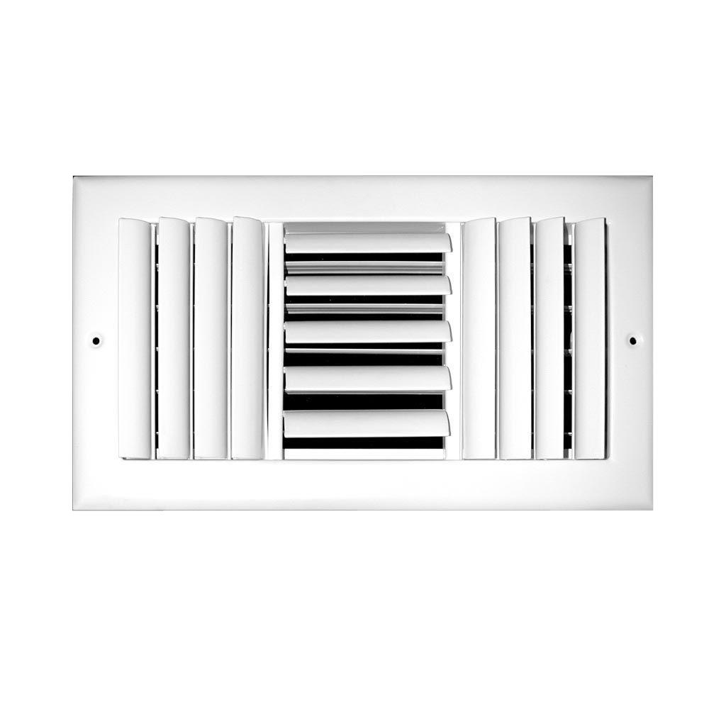 TruAire 14 in. x 10 in. 3 Way Adjustable Curved Blade Wall/Ceiling RegisterH303M 14X10 The