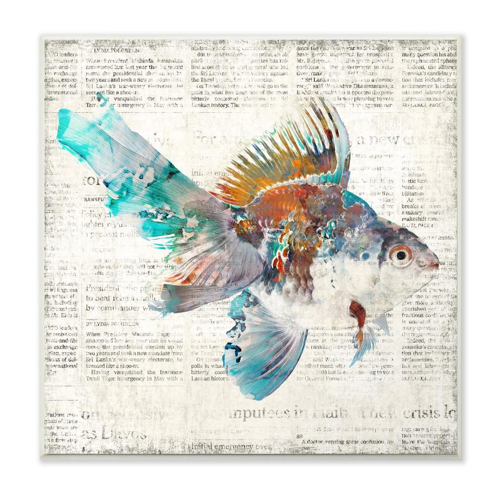 The Stupell Home Decor Collection 12 In X Multi Colored The Stupell Home Decor Collection 12 In X Multi Colored Goldfish
