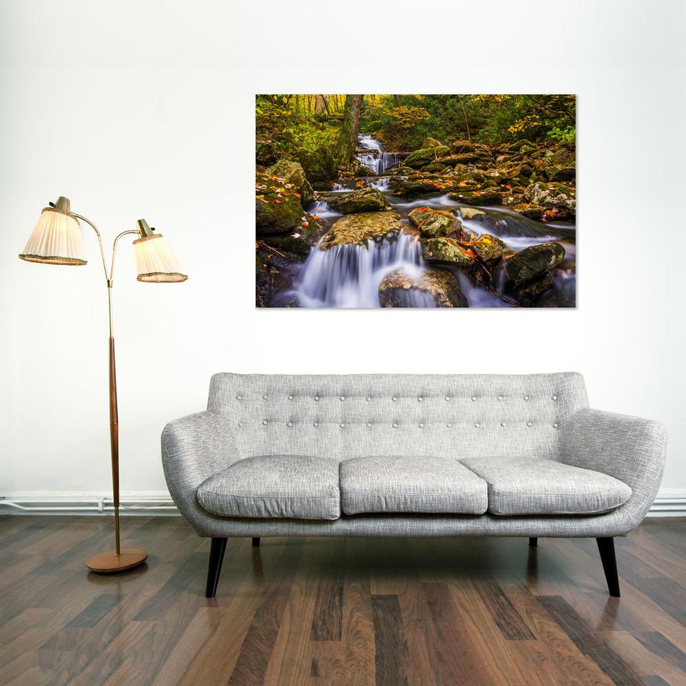 24 In X 36 Waterfall And Fall Color On The Blue Ridge Parkway 24 In X 36 Waterfall And Fall Color On The Blue Ridge Parkway North Carolina Printed Canvas Wall Art Fi 07 Tw Home Depot