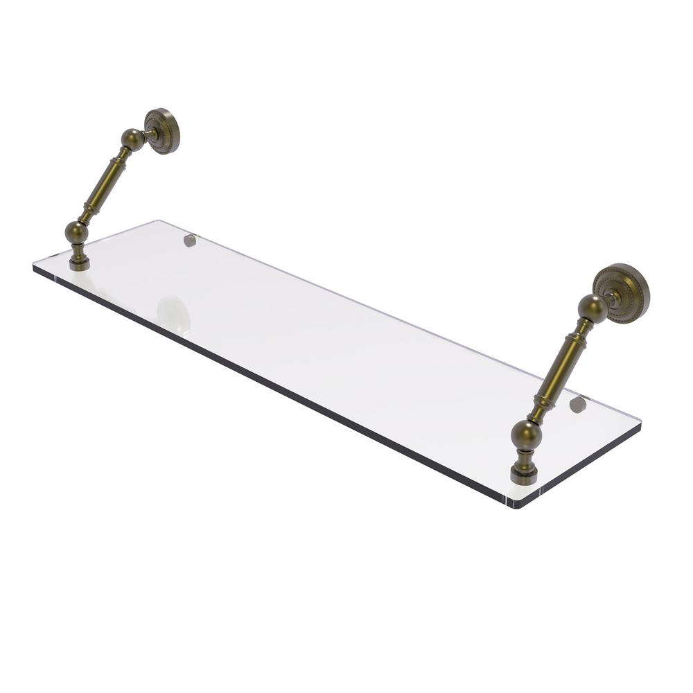 Allied Brass Dottingham Collection 30 in. Floating Glass Shelf in