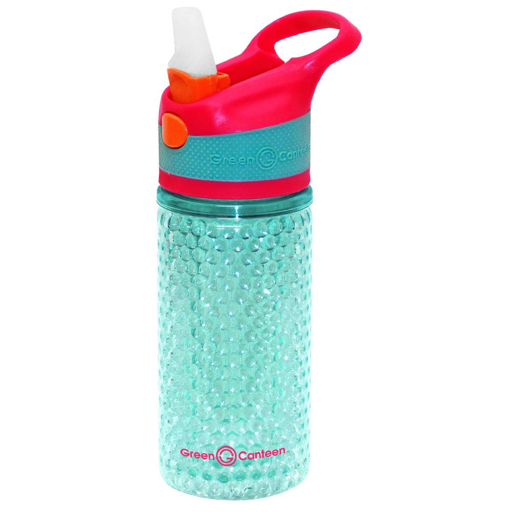Green Canteen 12 oz. Pink and Aqua Double Wall Plastic Tritan Hydration