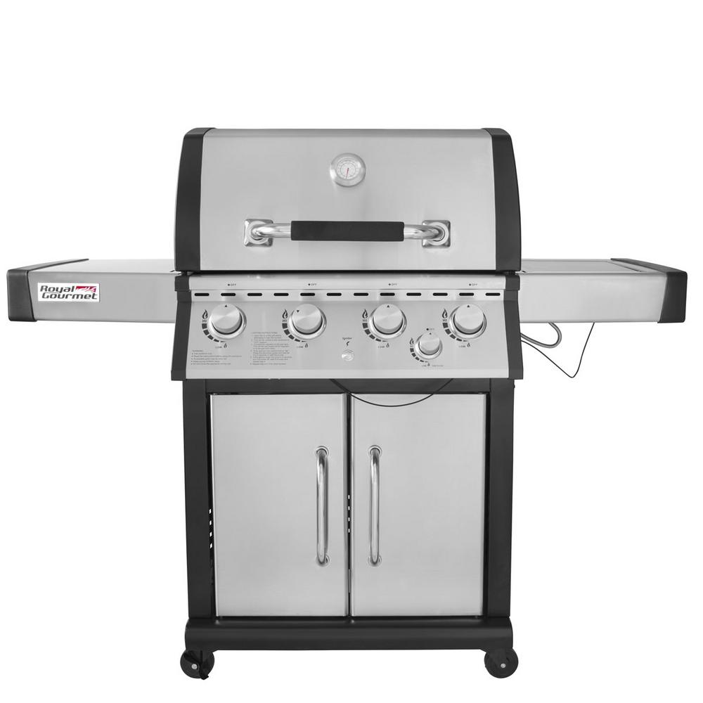 Dyna Glo 5 Burner Propane Gas Grill In Stainless Steel And Black