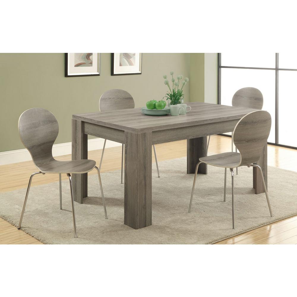 Modern Composite Kitchen Dining Tables Room Monarch Dark Taupe Dining Table