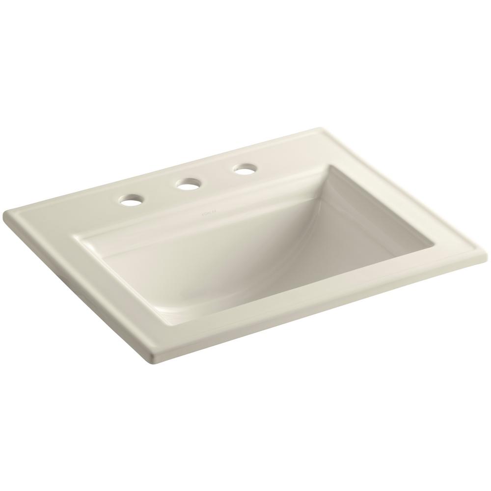 Rectangle Almond Drop In Bathroom Sinks The Memoirs Drop In Vitreous China Bathroom Sink Almond With Overflow Drain