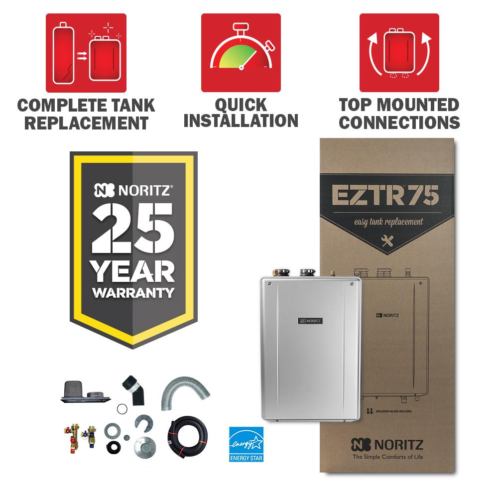 noritz - tankless gas water heaters - water heaters - the home depot