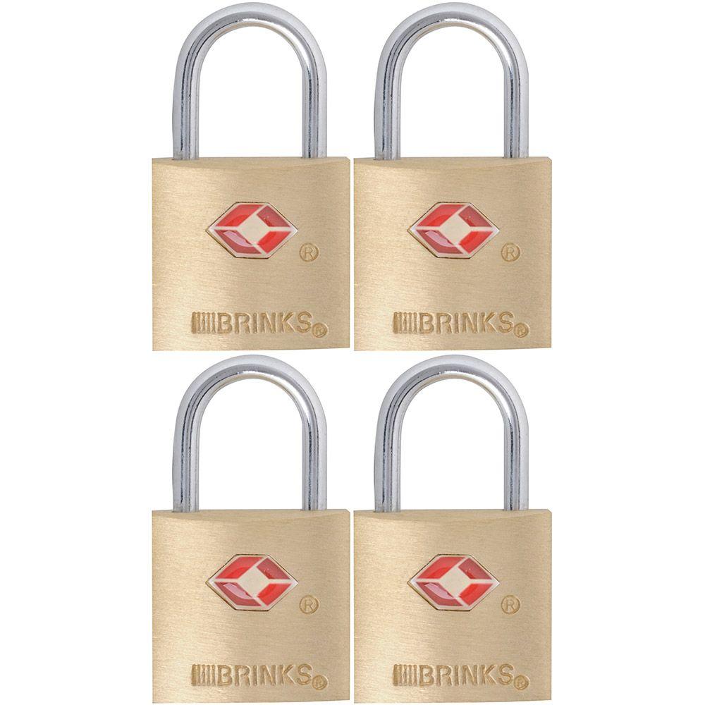 Brinks 7/8 in. (22 mm) Brass Keyed Lock (4Pack)17120471 The Home Depot