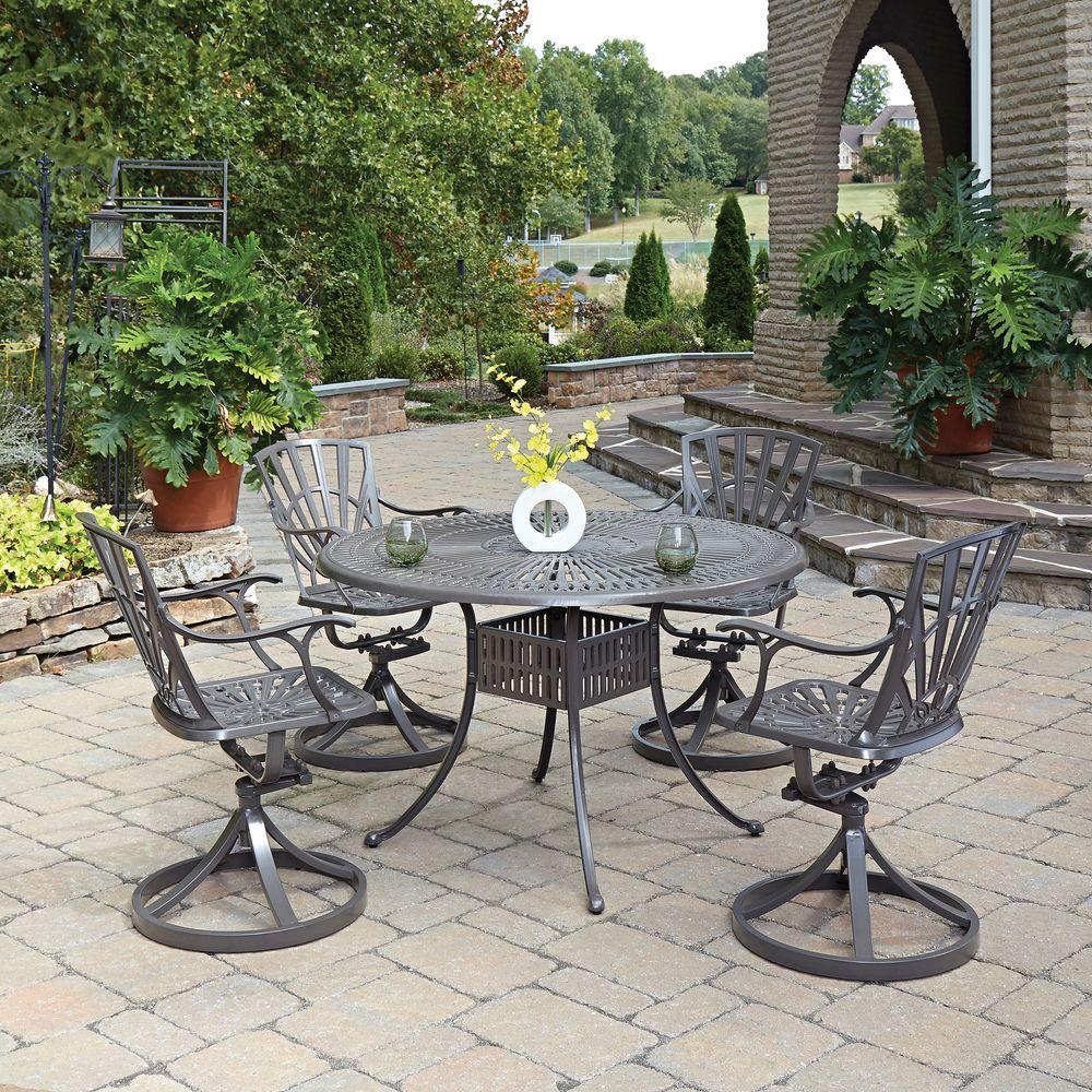 Home Styles Largo Taupe 5 Piece All Weather Patio Dining Set 5561 Largo Taupe 5 Piece All Weather Patio Dining Set