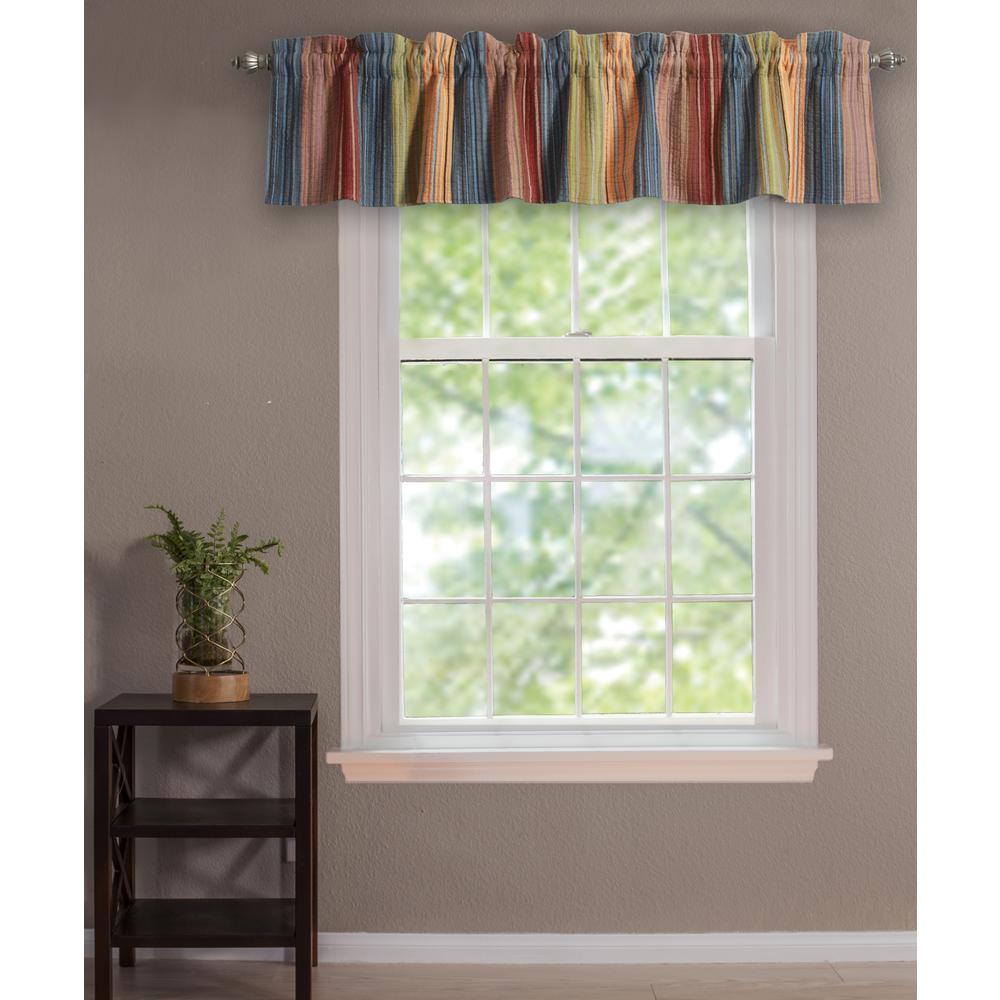 Katy 16 in. L Cotton Valance in Multi-GL-0804KV - The Home Depot