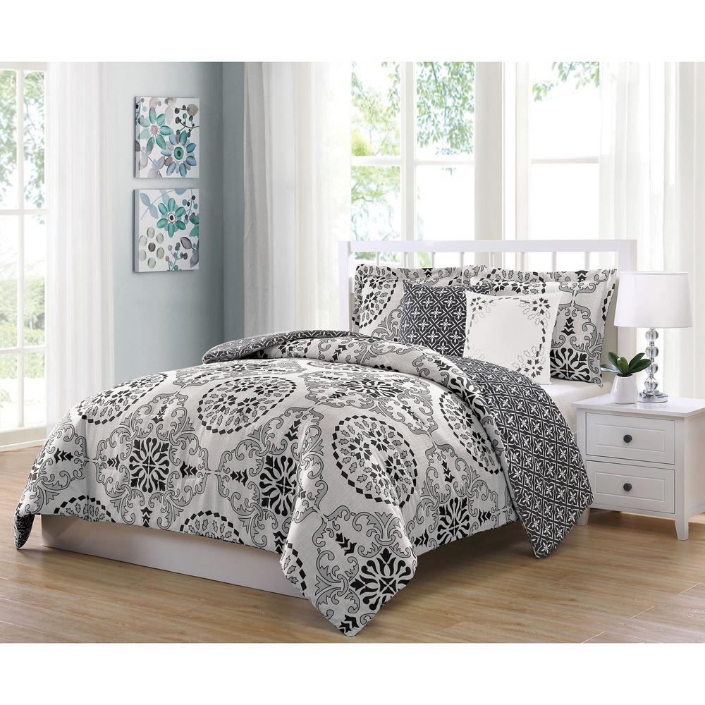 Bailey Gray 5-Piece Reversible King Comforter Set-YMZ008088 - The Home ...