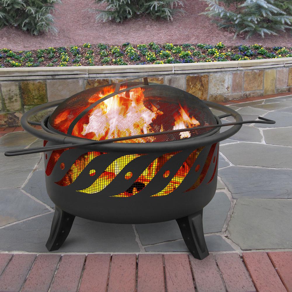 Landmann Patio Lights Firewave Black Fire Pit 23172 The Home Depot