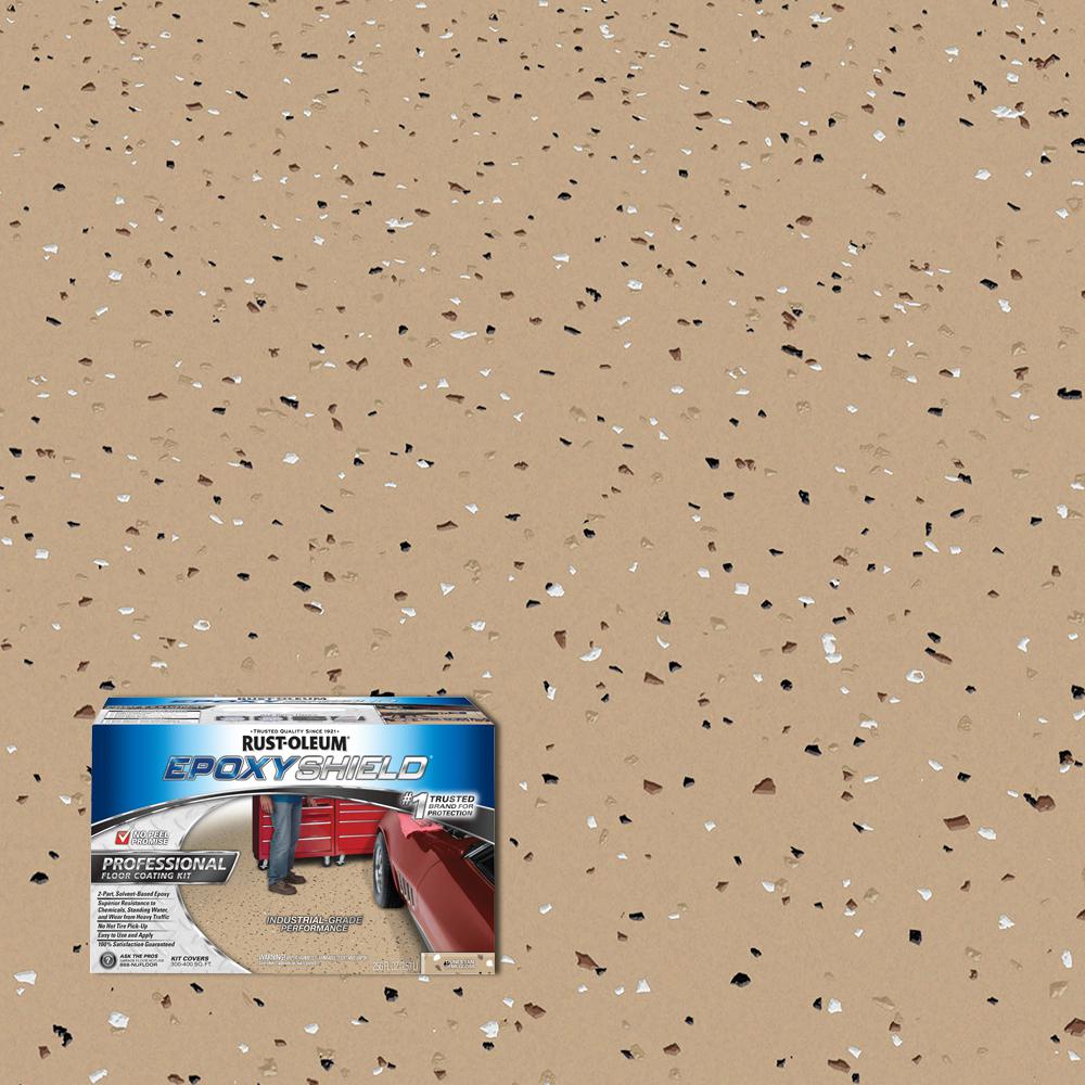 Rust-Oleum EpoxyShield 2 gal. Dunes Tan Semi-Gloss Professional Floor ...