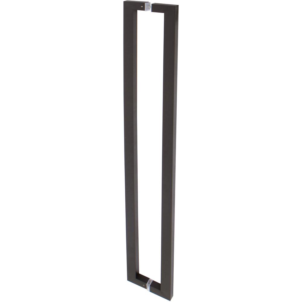 Delaney 5 ft. Bronze Barn Door Hardware Double Sided Square Pull HandleBD0769 The Home Depot