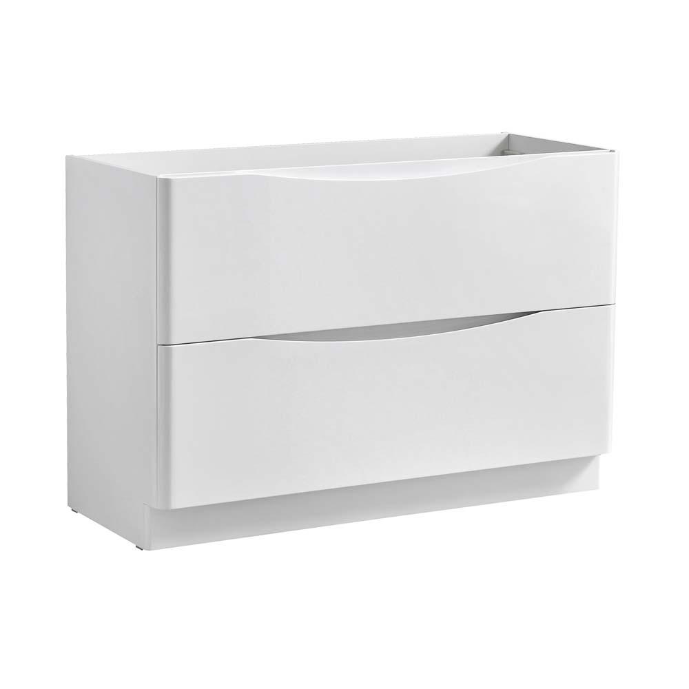 Fresca Tuscany 48 In Modern Bath Vanity Cabinet Only Glossy White