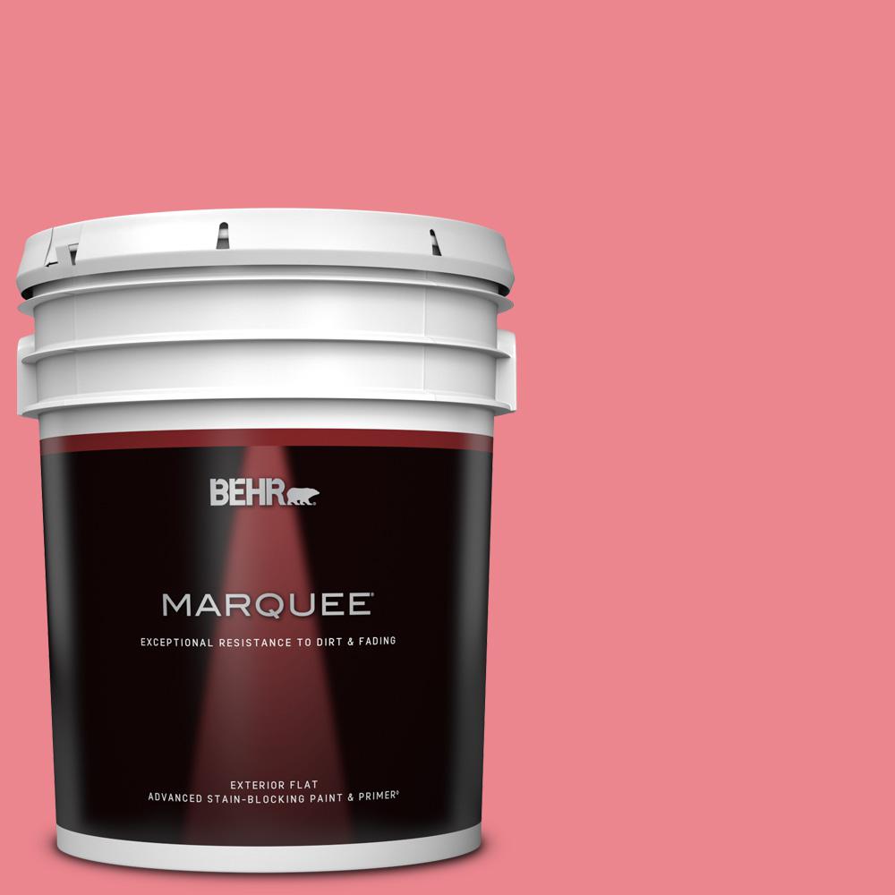 BEHR MARQUEE 5 gal. #130B-5 Bridesmaid Flat Exterior Paint and Primer in One-445305 - The Home Depot