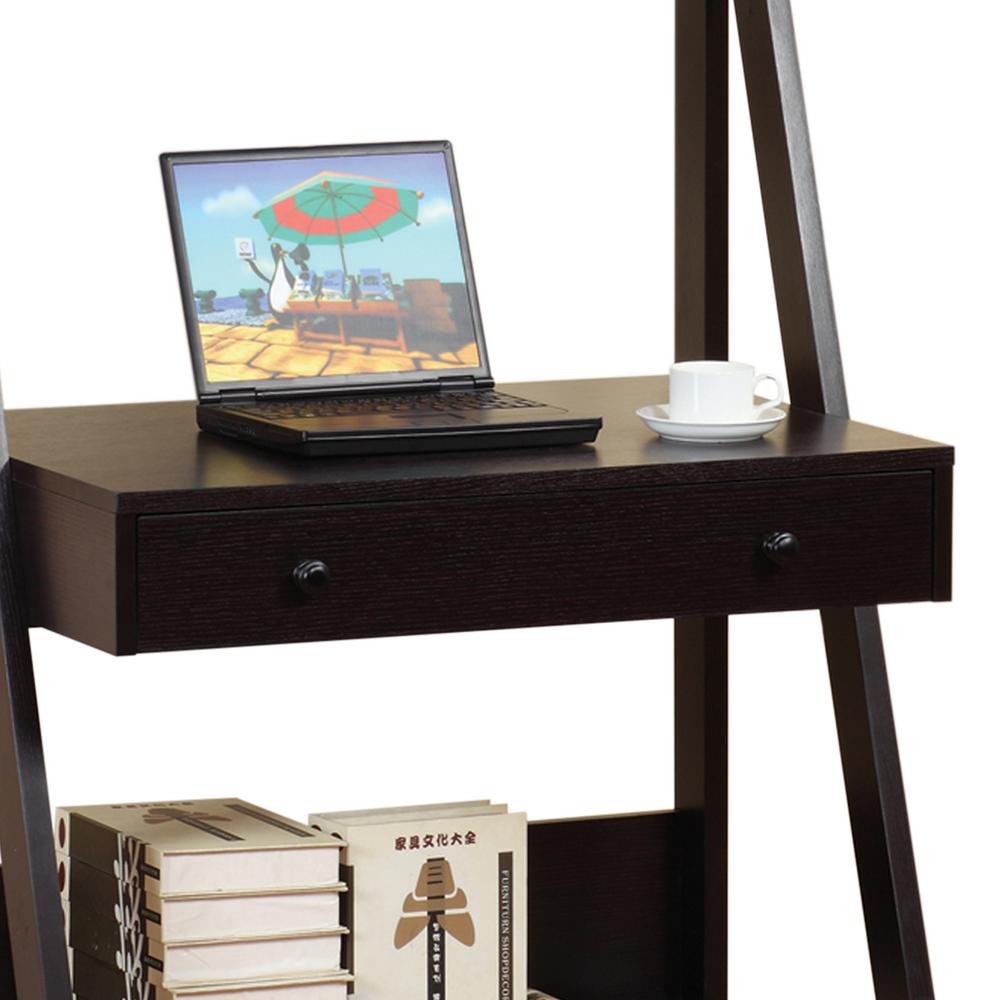 Benzara Contemporary Style Ladder Desk With 3 Open Shelves