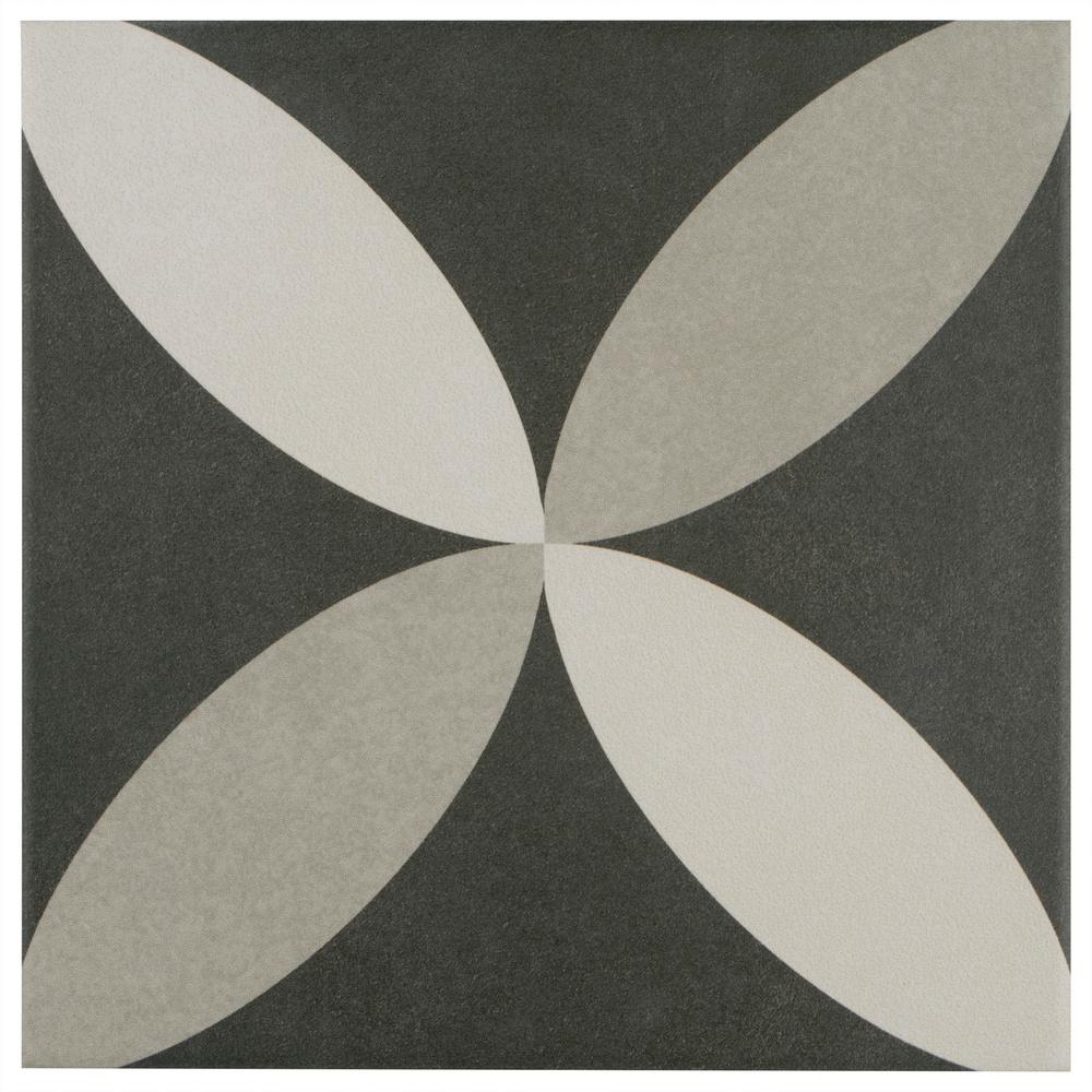 Merola Tile Twenties Petal Encaustic 7 3 4 In X Ceramic Floor And Wall