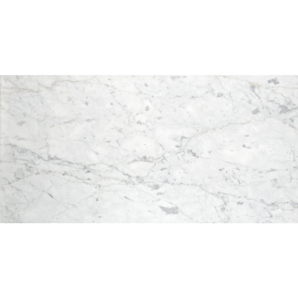 Emser Marble Bianco Gioia Polished 15.75 in. x 31.5 in. Marble Floor